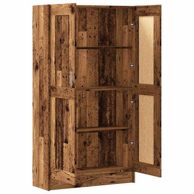 Kirjahylly vanha puu 82,5x30,5x150 cm lastulevy