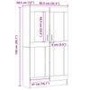 Kirjahylly vanha puu 82,5x30,5x150 cm lastulevy