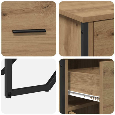 Artesaani tammi sivupöytä Adamovschi 97x32.5x74.5cm (puinen)