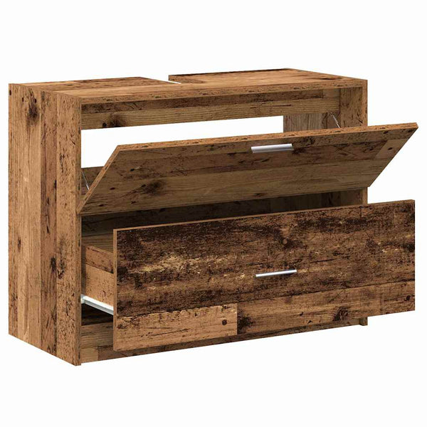 Kylpyhuonekaappi Vanha Puu 78 x 37 x 59 cm Tekninen puu