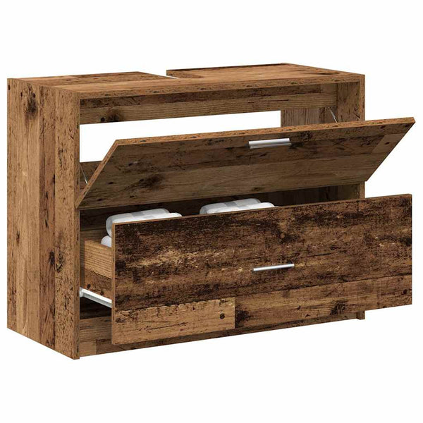 Kylpyhuonekaappi Vanha Puu 78 x 37 x 59 cm Tekninen puu