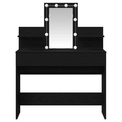 Musta tammi meikkipöytä Ellada 100x40x130cm (puinen)