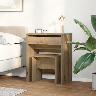 Artesaani tammi meikkipöytä Wenyan 60x40x75cm (puinen)