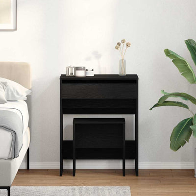 Musta tammi meikkipöytä Berton 60x40x75cm (puinen)