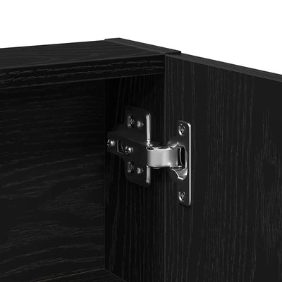 Musta tammi meikkipöytä ovella Angeliu 80x35x132cm (puinen)