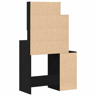 Meikkipöytä ovella Musta tammi 80 x 35 x 132 cm Tekninen puu