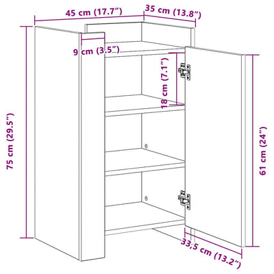 Tammi sivupöytä artisan Hamat 45x35x75cm (puinen)