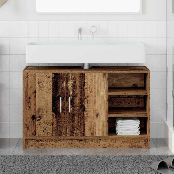 Kylpyhuonekaappi Vanha Puu 90 x 29 x 55 cm Tekninen puu