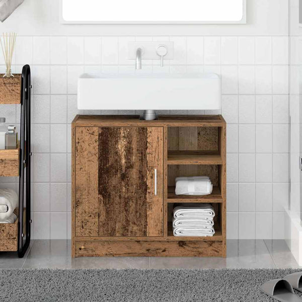 Kylpyhuonekaappi Vanha Puu 63 x 29 x 55 cm Tekninen puu