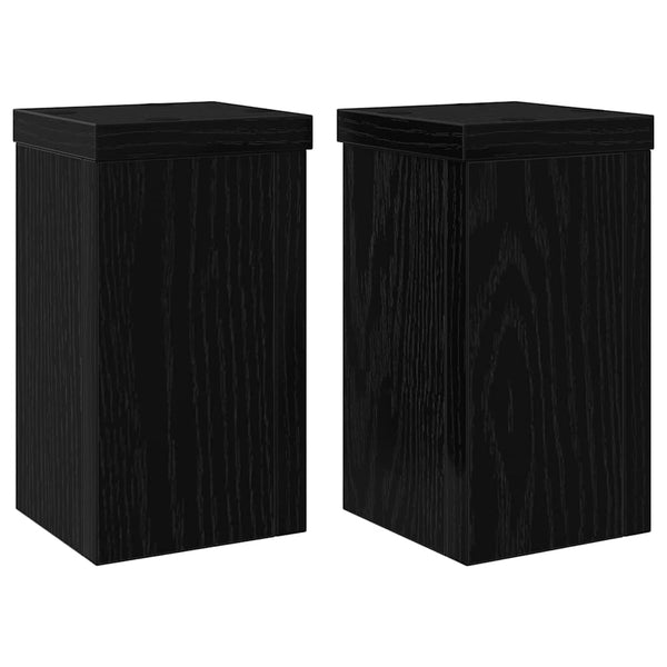 Kasviteline 2 kpl Musta tammi 10 x 10 x 18 cm Tekninen puu