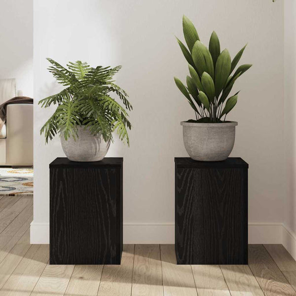 Kasviteline 2 kpl Musta tammi 25 x 25 x 35 cm Tekninen puu