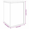 Kasviteline 2 kpl Musta tammi 25 x 25 x 35 cm Tekninen puu