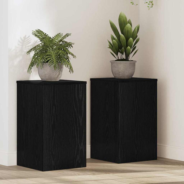 Kasviteline 2 kpl Musta tammi 30 x 30 x 50 cm Tekninen puu