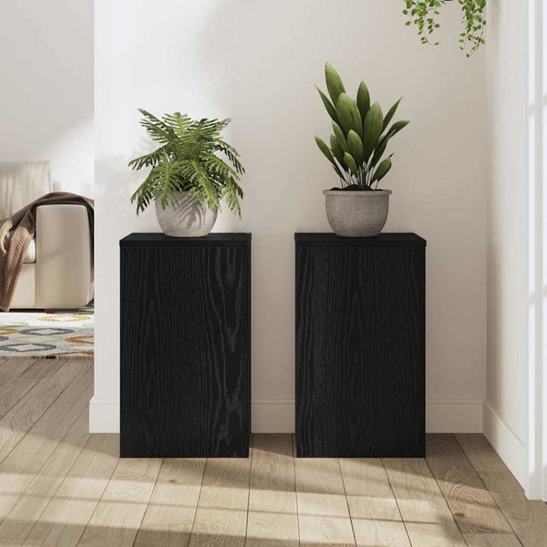 Kasviteline 2 kpl Musta tammi 30 x 30 x 50 cm Tekninen puu