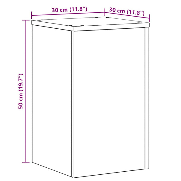 Kasviteline 2 kpl Musta tammi 30 x 30 x 50 cm Tekninen puu