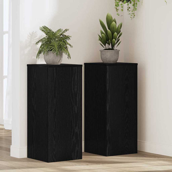 Kasviteline 2 kpl Musta tammi 30 x 30 x 70 cm Tekninen puu
