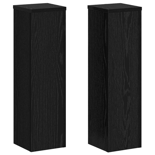 Kasviteline 2 kpl Musta tammi 17 x 17 x 60 cm Tekninen puu