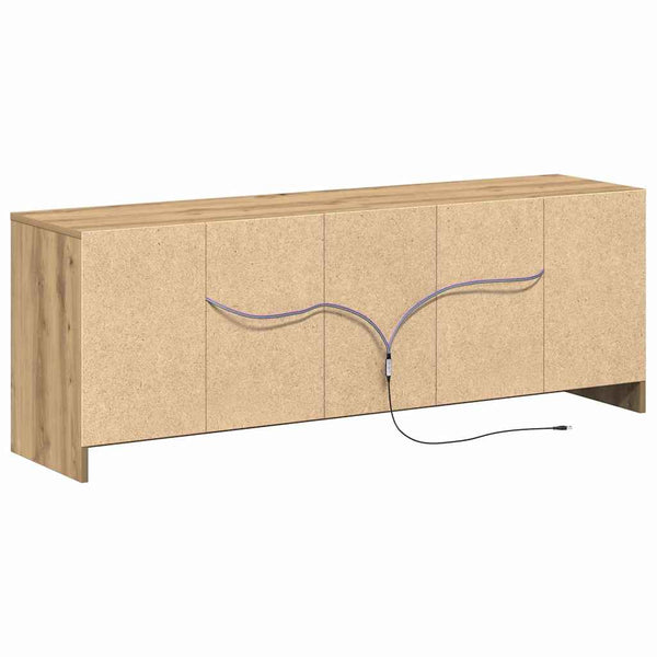 Ruskea TV-kaappi 139.5 x 34 x 50 cm Teknistä puuta