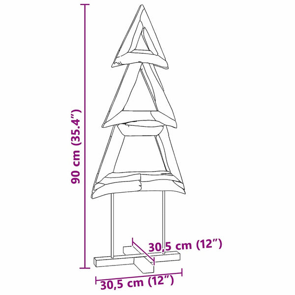 Joulukuusi Ruskea 90 cm Täysi tiikki