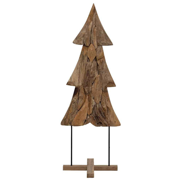 Joulukuusi jalustalla Ruskea 90 cm Täysi tiikki