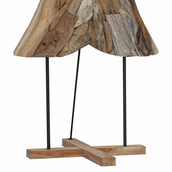Joulukuusi jalustalla Ruskea 181,5 cm Täysi tiikki