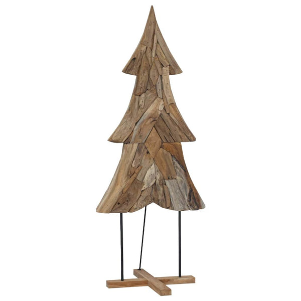 Joulukuusi jalustalla Ruskea 181,5 cm Täysi tiikki