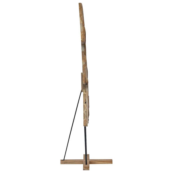 Joulukuusi jalustalla Ruskea 181,5 cm Täysi tiikki