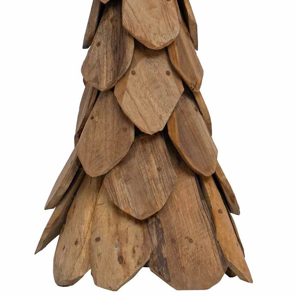 Joulukuusi jalustalla Ruskea 111 cm Täysi tiikki