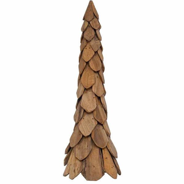 Joulukuusi jalustalla Ruskea 111 cm Täysi tiikki