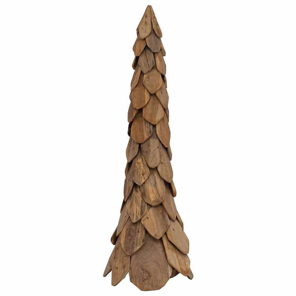 Joulukuusi jalustalla Ruskea 111 cm Täysi tiikki