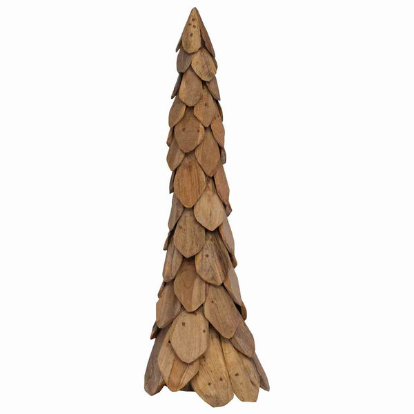 Joulukuusi jalustalla Ruskea 111 cm Täysi tiikki