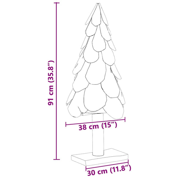 Joulukuusi Ruskea 91 cm Täysi tiikki