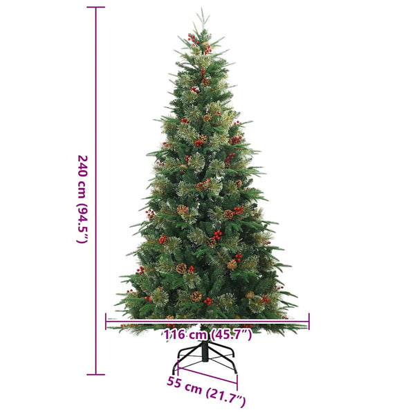 Salkomallinen tekoinen joulukuusi Vihreä 240 cm