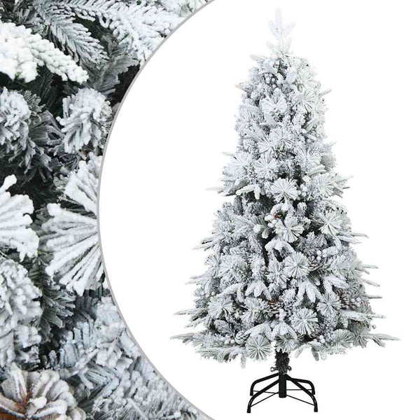 Tekojoulupuu Saranallisilla Oksilla Lumen Pintamaalattu 150 cm