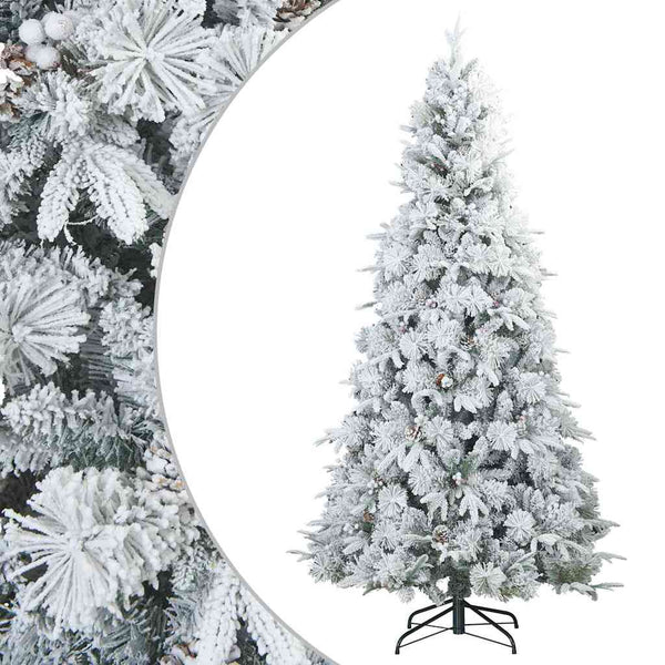 Tekojoulupuu Saranallisilla Oksilla Lumen Pintamaalattu 210 cm