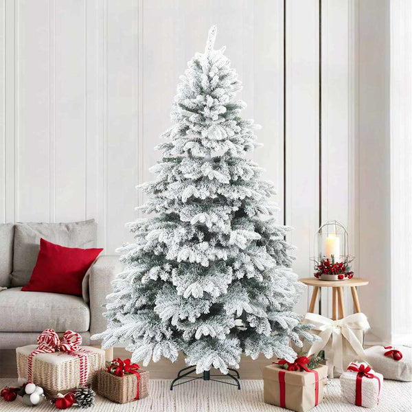 Tekojoulupuu Saranallisilla Oksilla Lumen Pintamaalattu 210 cm