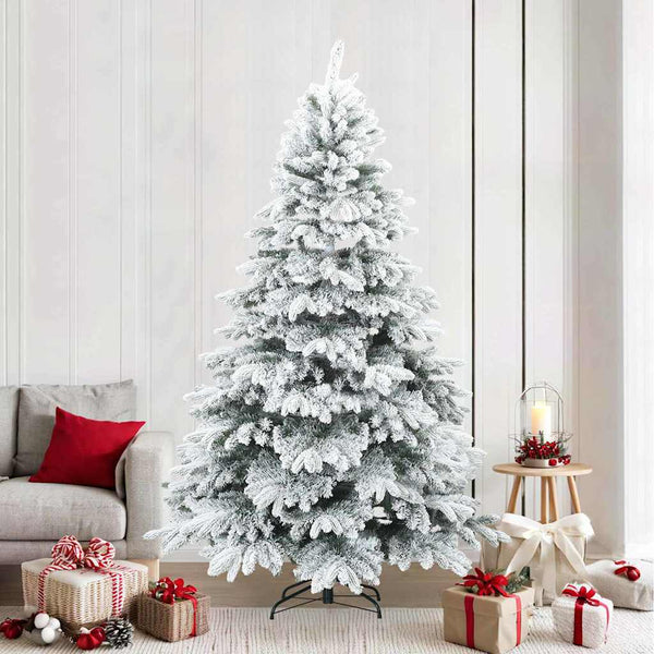 Tekojoulupuu Saranallisilla Oksilla Lumen Pintamaalattu 240 cm
