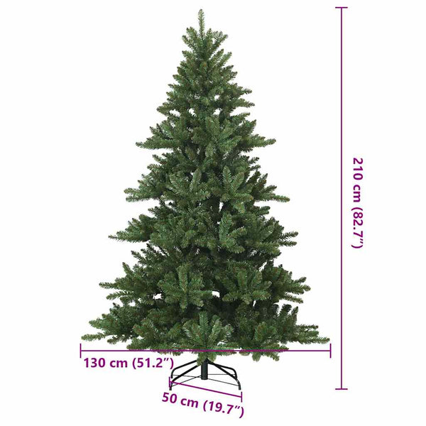 Salkomallinen tekoinen joulukuusi Vihreä 210 cm PVC, teräs