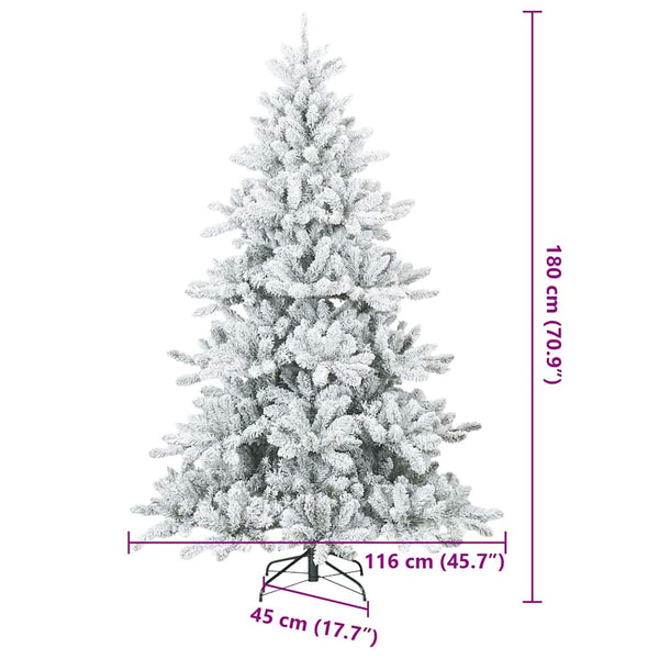 Tekojoulupuu Saranallisilla Oksilla Lumen Pintamaalattu 180 cm
