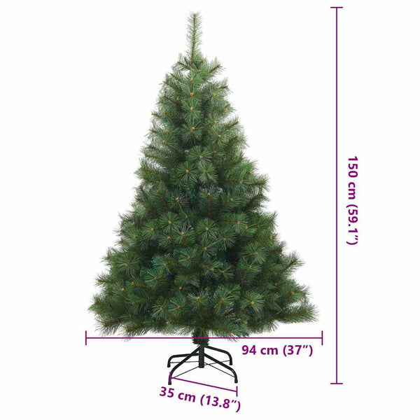 Salkomallinen tekoinen joulukuusi Vihreä 150 cm PVC, teräs
