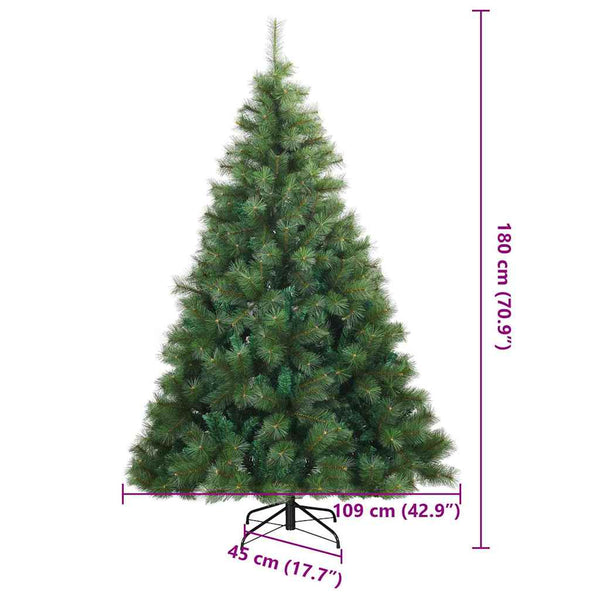 Salkomallinen tekoinen joulukuusi Vihreä 180 cm PVC, teräs