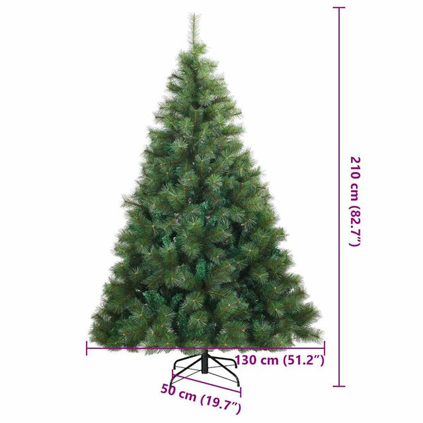 Salkomallinen tekoinen joulukuusi Vihreä 210 cm PVC, teräs