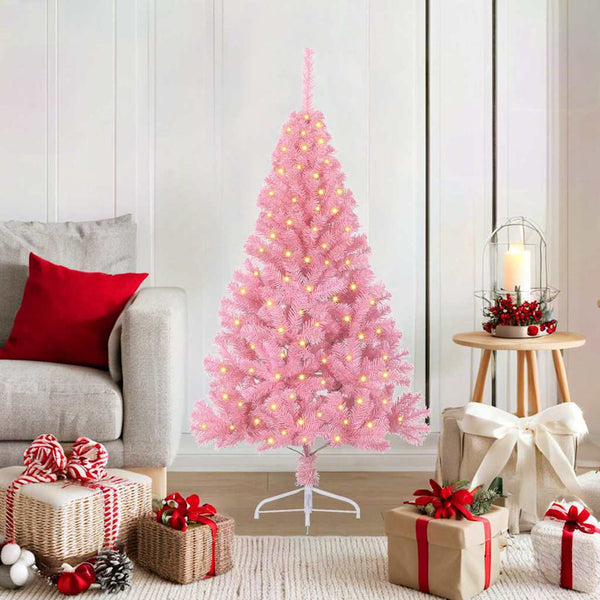 Tekokuituinen Esivalmistettu Joulukuusi Pinkki 120 cm