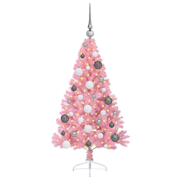 Tekokuituinen Esivalmistettu Joulukuusi Pinkki 120 cm