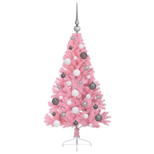 Tekokuituinen Esivalmistettu Joulukuusi Pinkki 120 cm