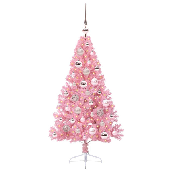 Tekokuituinen Esivalmistettu Joulukuusi Pinkki 120 cm