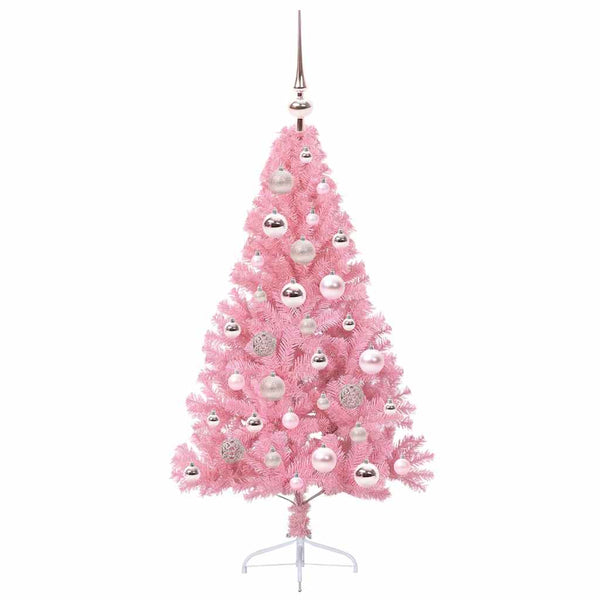 Tekokuituinen Esivalmistettu Joulukuusi Pinkki 120 cm