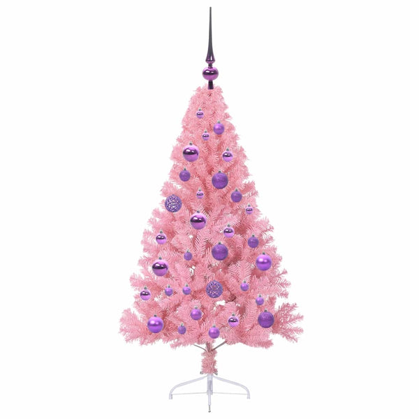 Tekokuituinen Esivalmistettu Joulukuusi Pinkki 120 cm