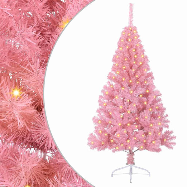 Tekokuituinen Esivalmistettu Joulukuusi Pinkki 150 cm