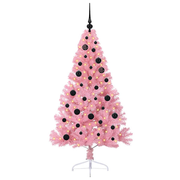 Tekokuituinen Esivalmistettu Joulukuusi Pinkki 150 cm